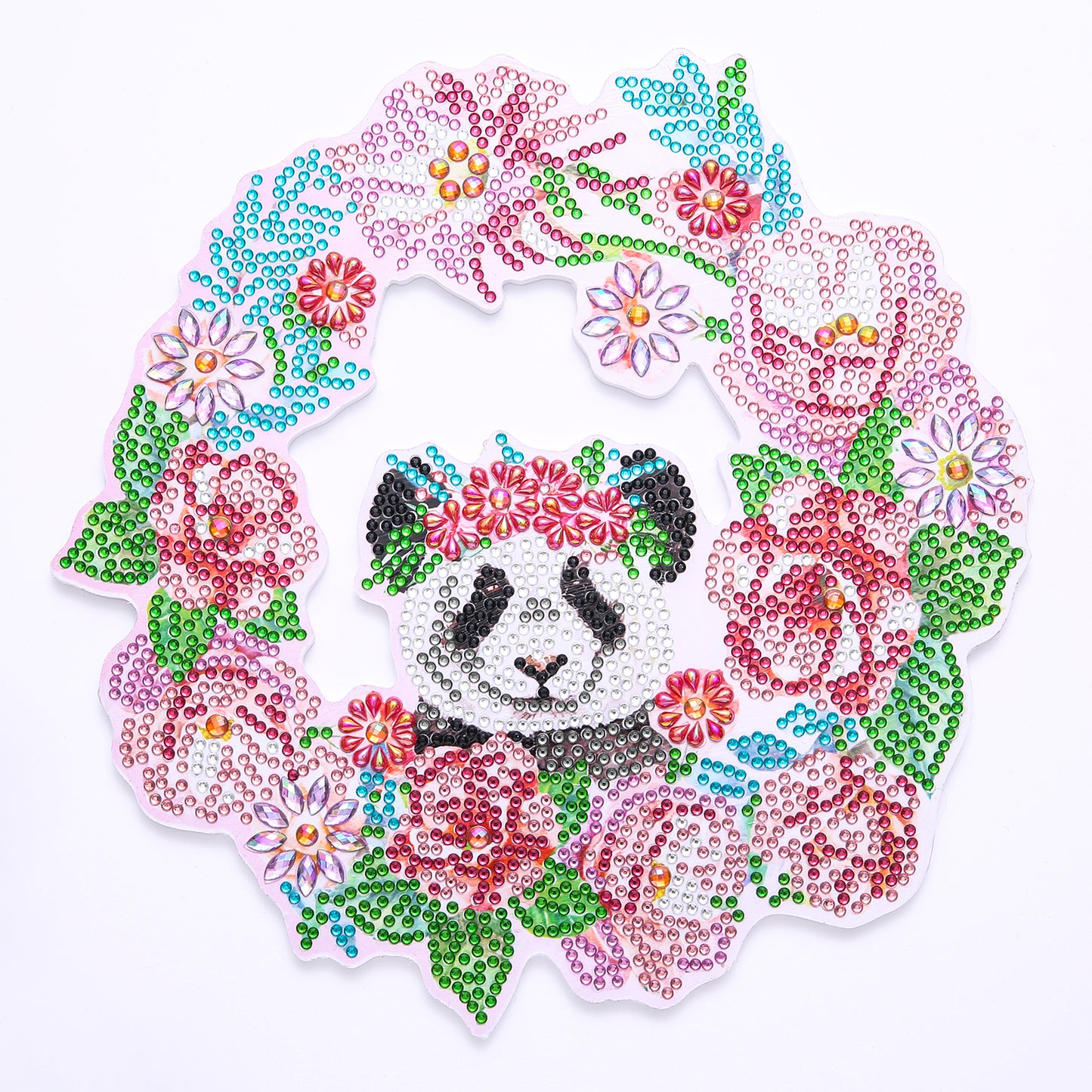 DIY Diamond Painting Wreath - Panda