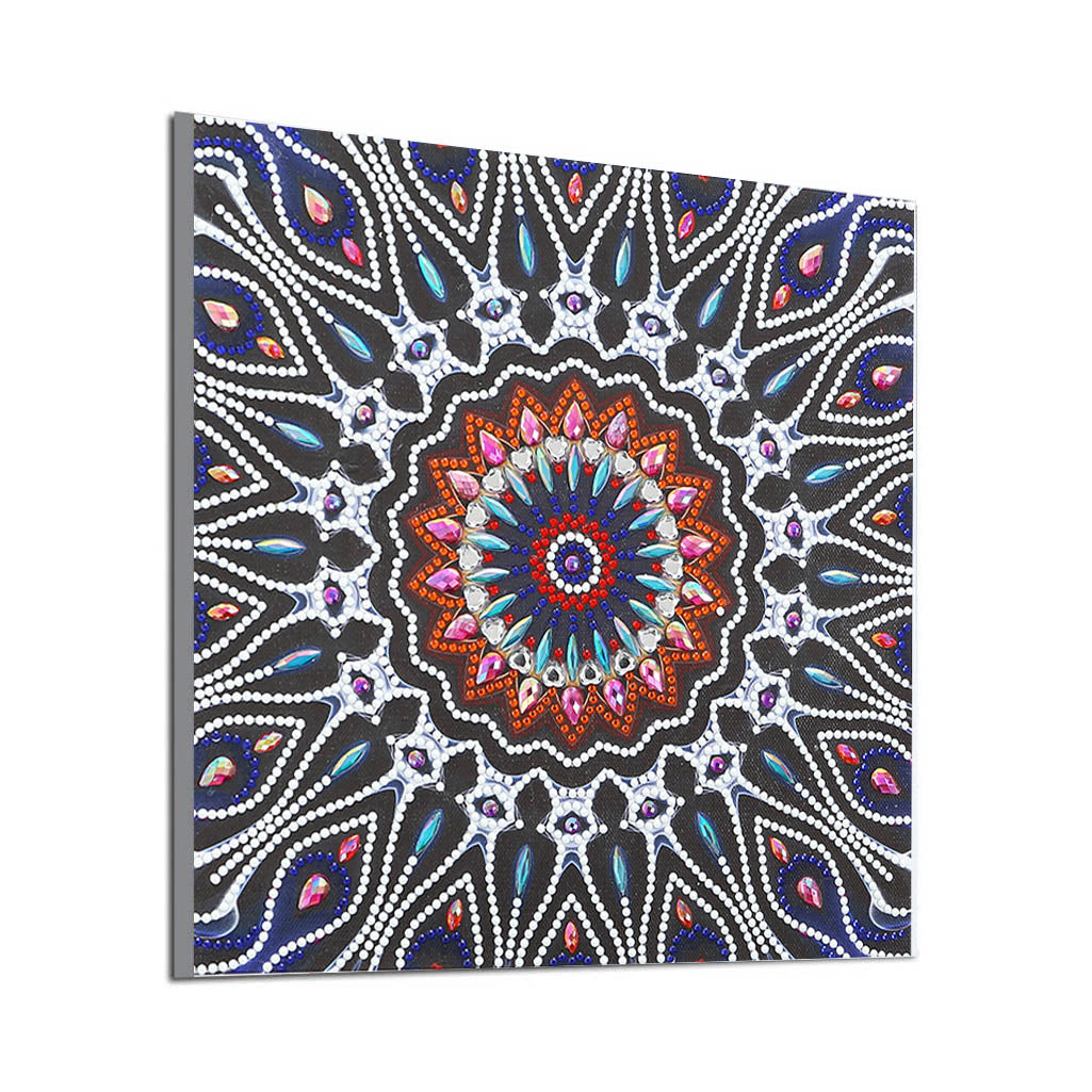 Abstract Art Mandala Flower | Luminous Diamond Painting Kits