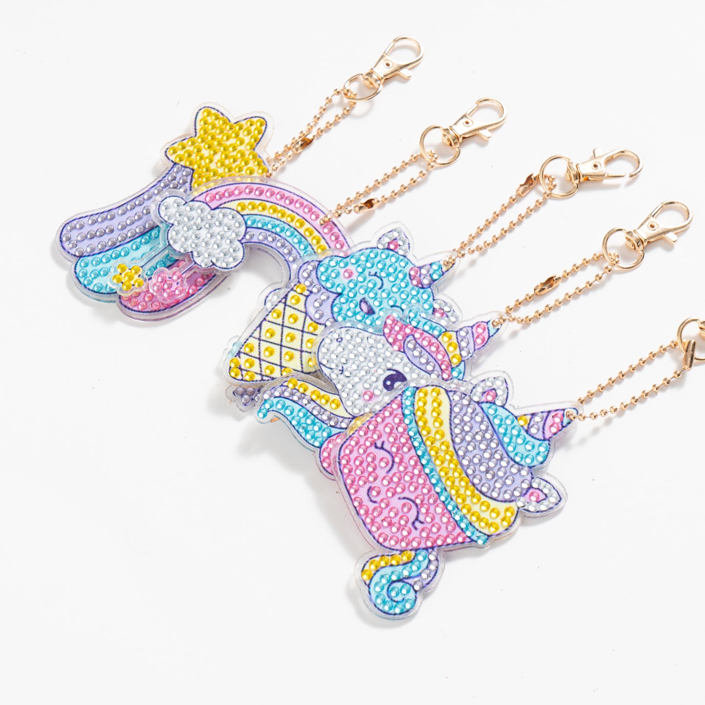 DIY keychain | Unicorn | Double-sided | Five Piece Set