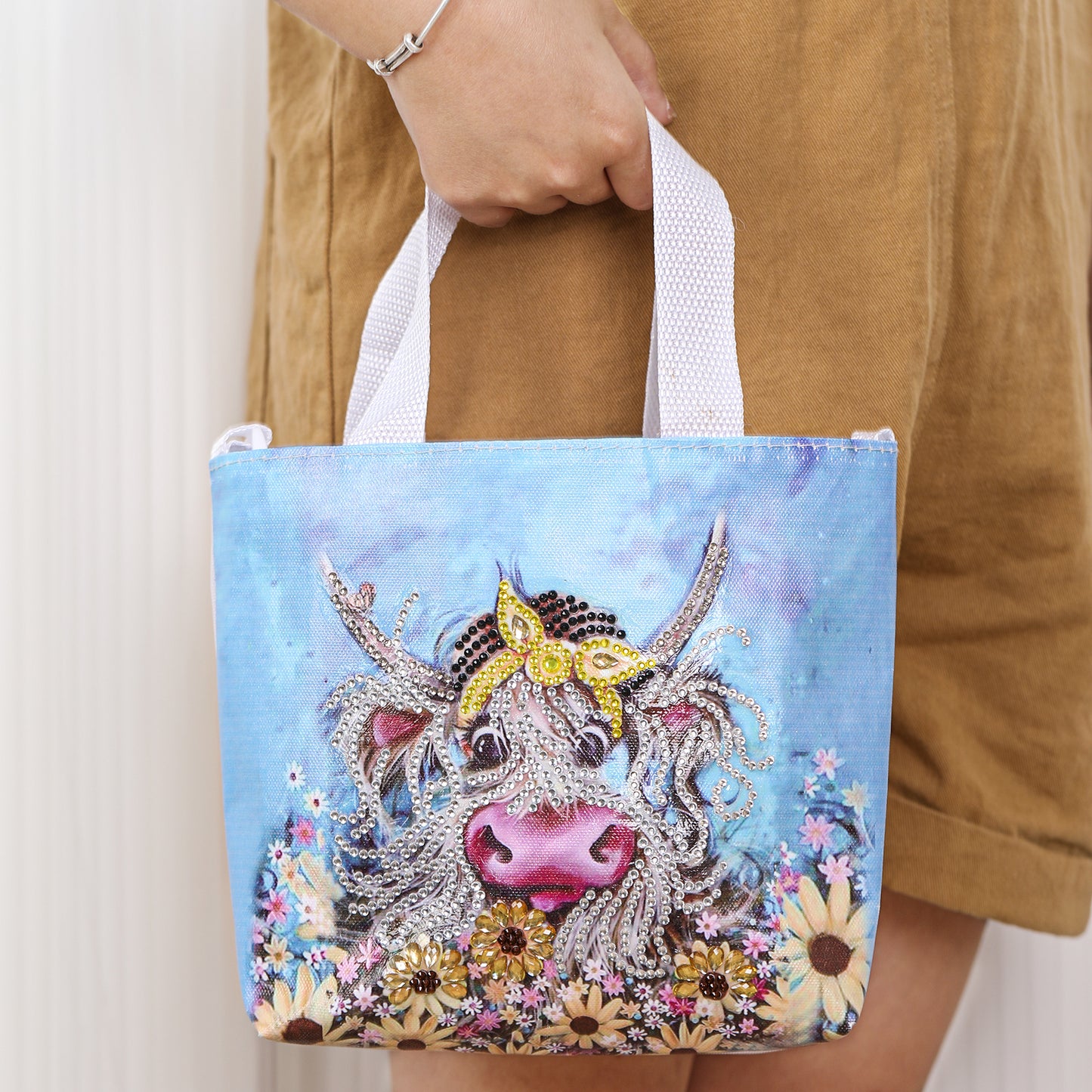 DIY special-shaped Diamond painting package Children's handbag | Cow