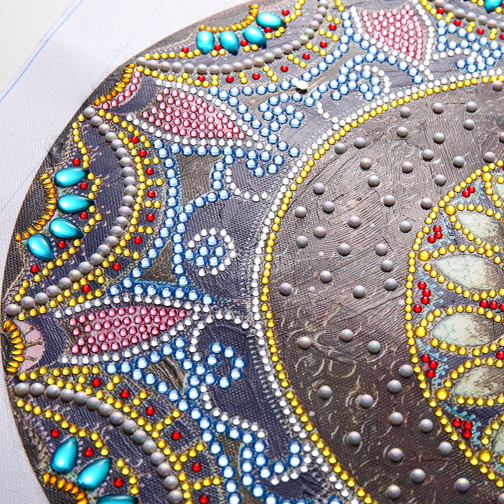 Mandala Flower Clock  | Special Shaped | Crystal Rhinestone  | Full Round Diamond Painting Kits