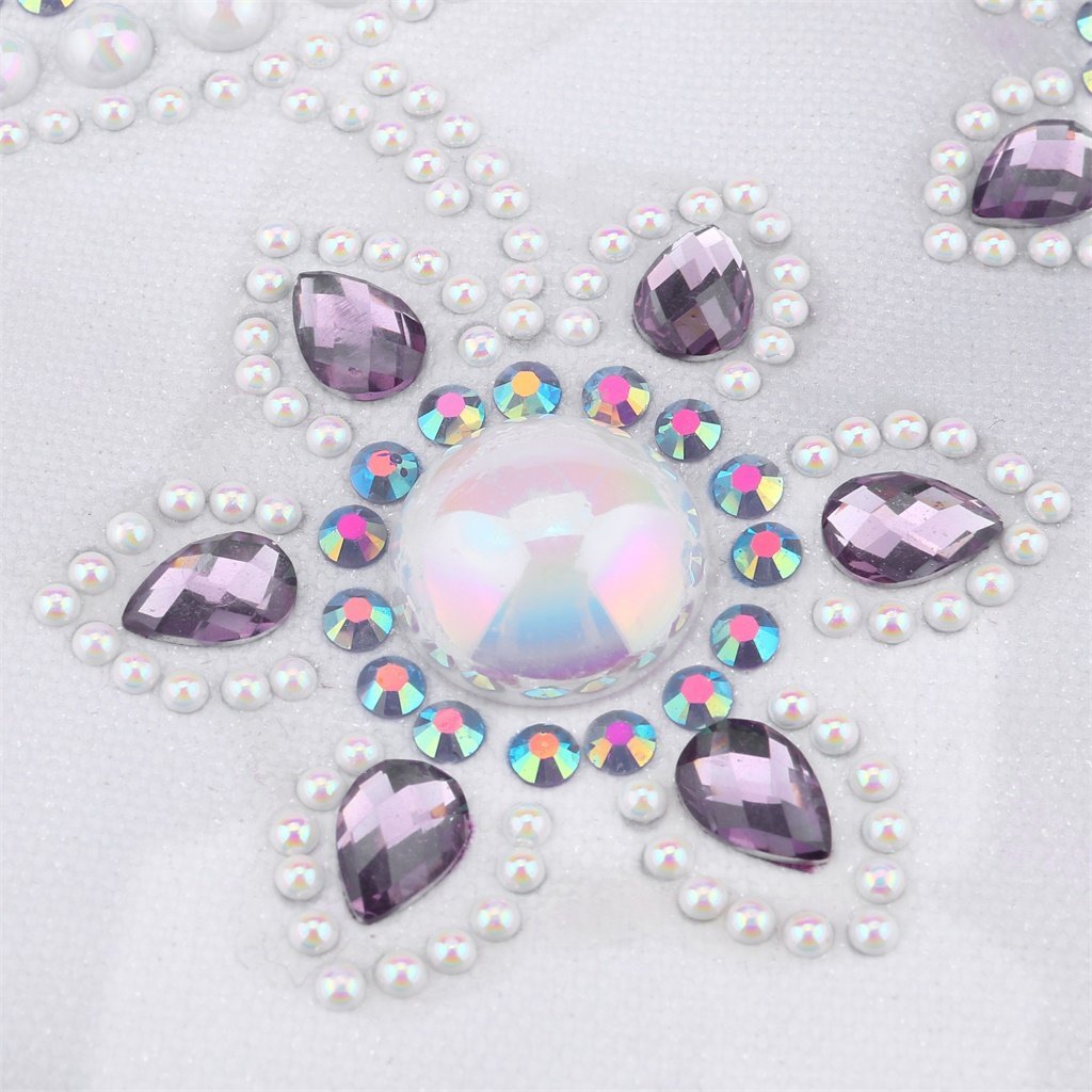Horloge fleurie | Cristal Strass | Kits complets de peinture au diamant rond
