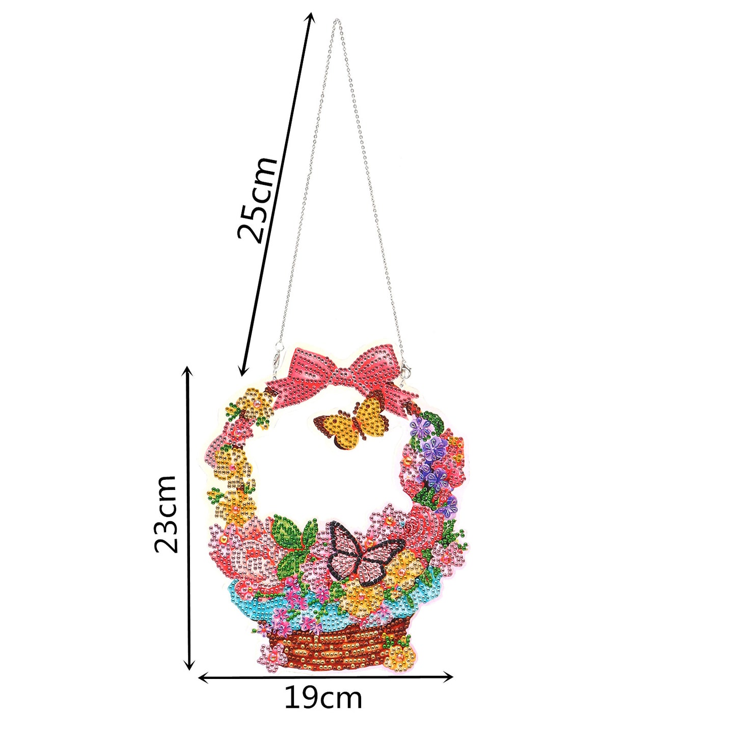 Kit de décoration pour la maison de guirlande à suspendre en diamant bricolage | Panier de fleurs