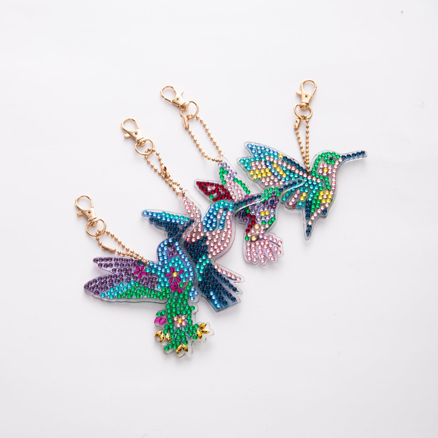 DIY keychain | Bird | Double-sided | Four Piece Set