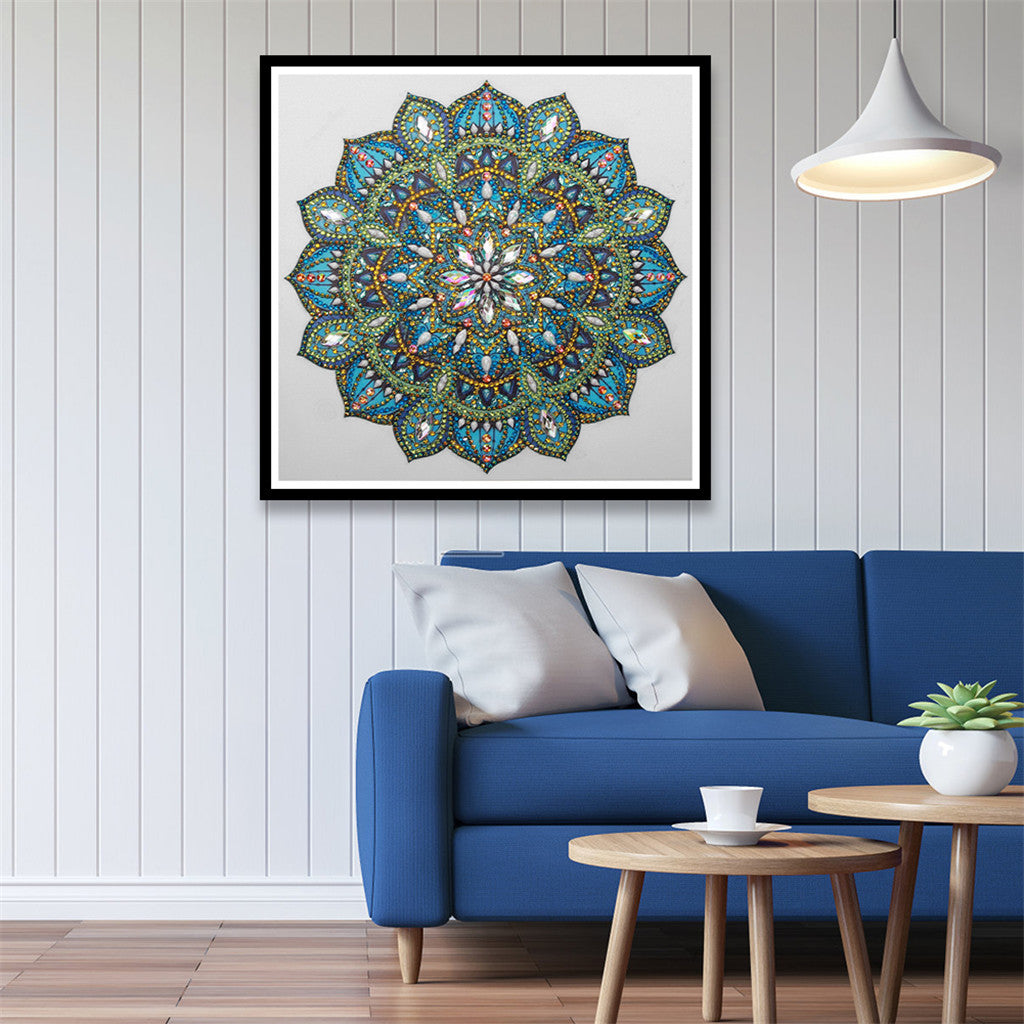 Mandala Abstract Art Flower  | Crystal Rhinestone  | Full Round Diamond Painting Kits