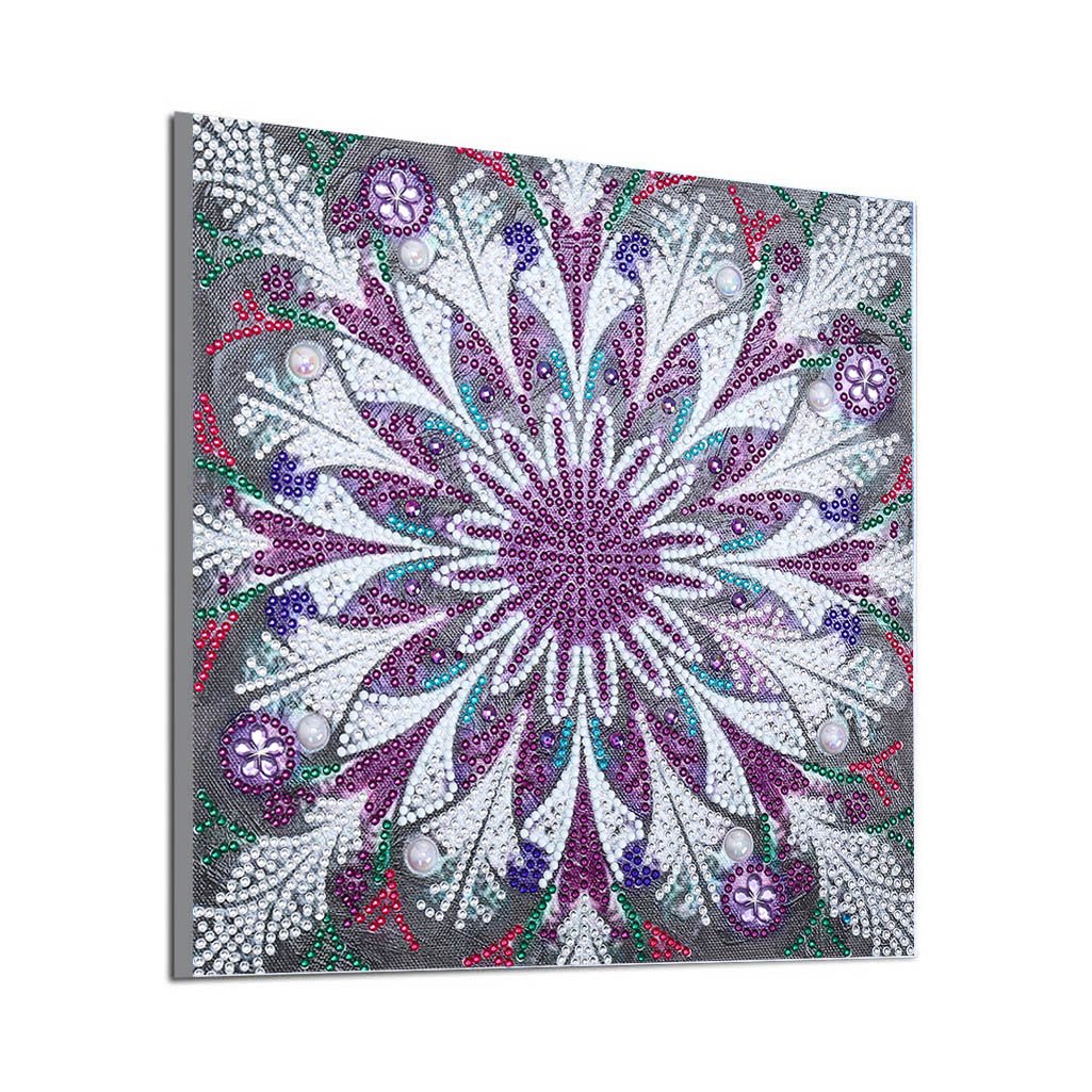 Abstract Art Mandala Flower | Luminous Diamond Painting Kits