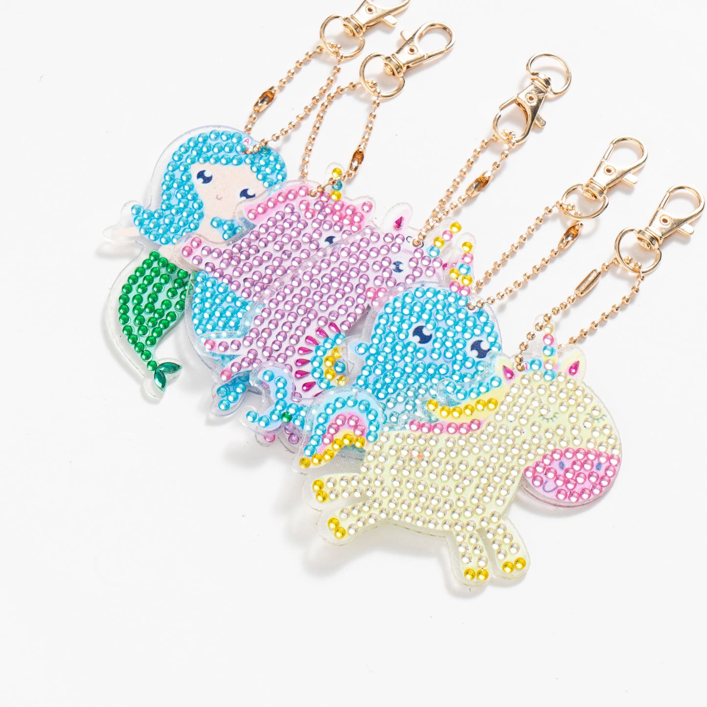 DIY keychain | Mermaid | Double-sided | Five Piece Set