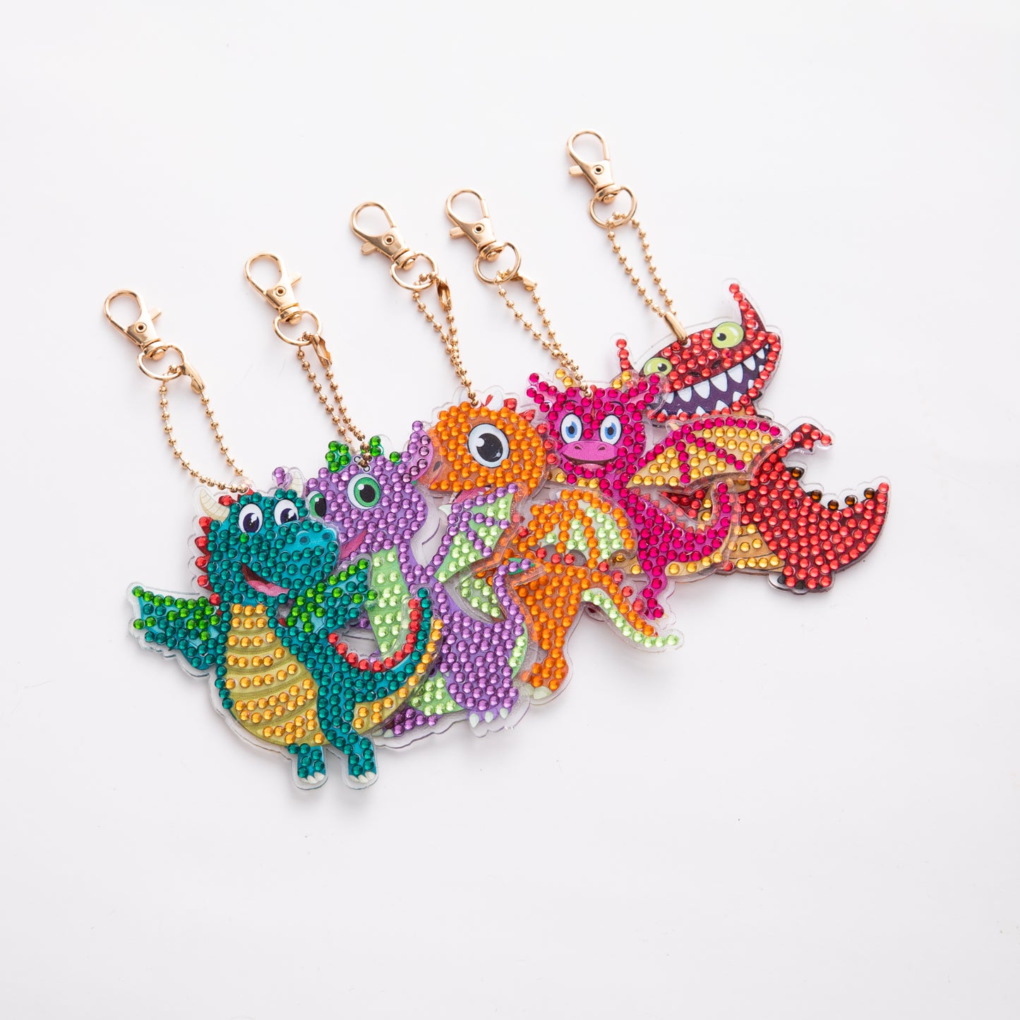 DIY keychain | Dragon | Double-sided | Five Piece Set