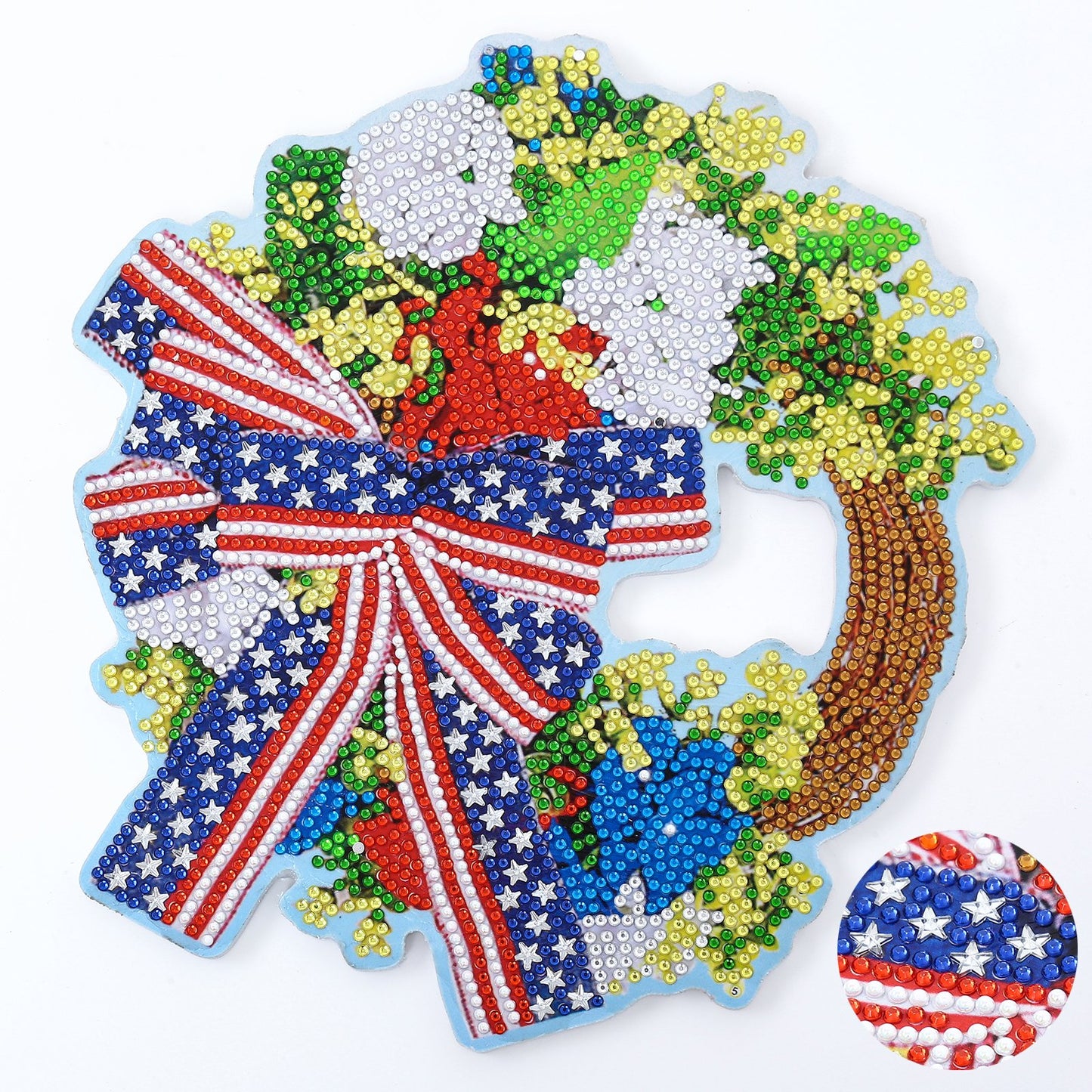 DIY Diamond Painting Wreath - Independence Day