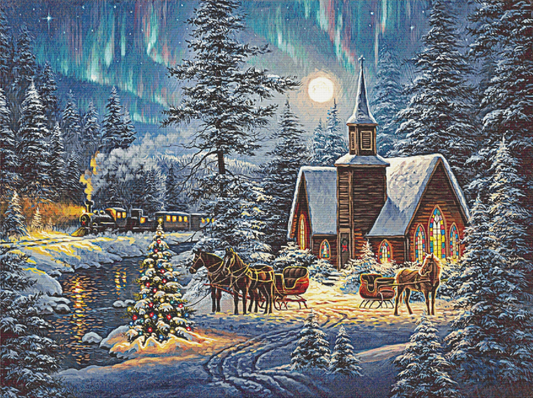 Vollständige Runde/Quadratische Diamond Painting Kits | Weihnachtsschnee-Szene