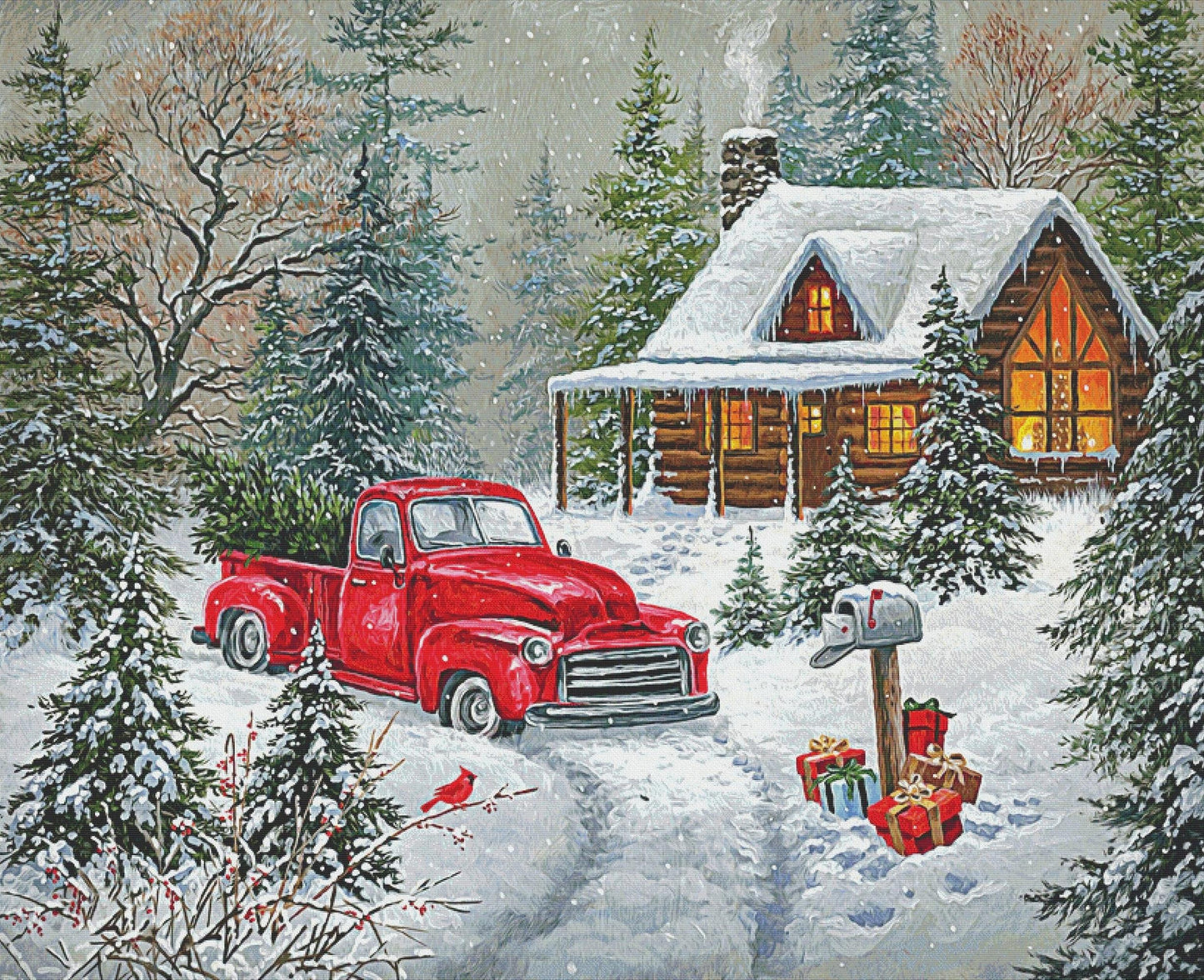 Full Round/Square Diamond Painting Kits | Christmas Snow Scene