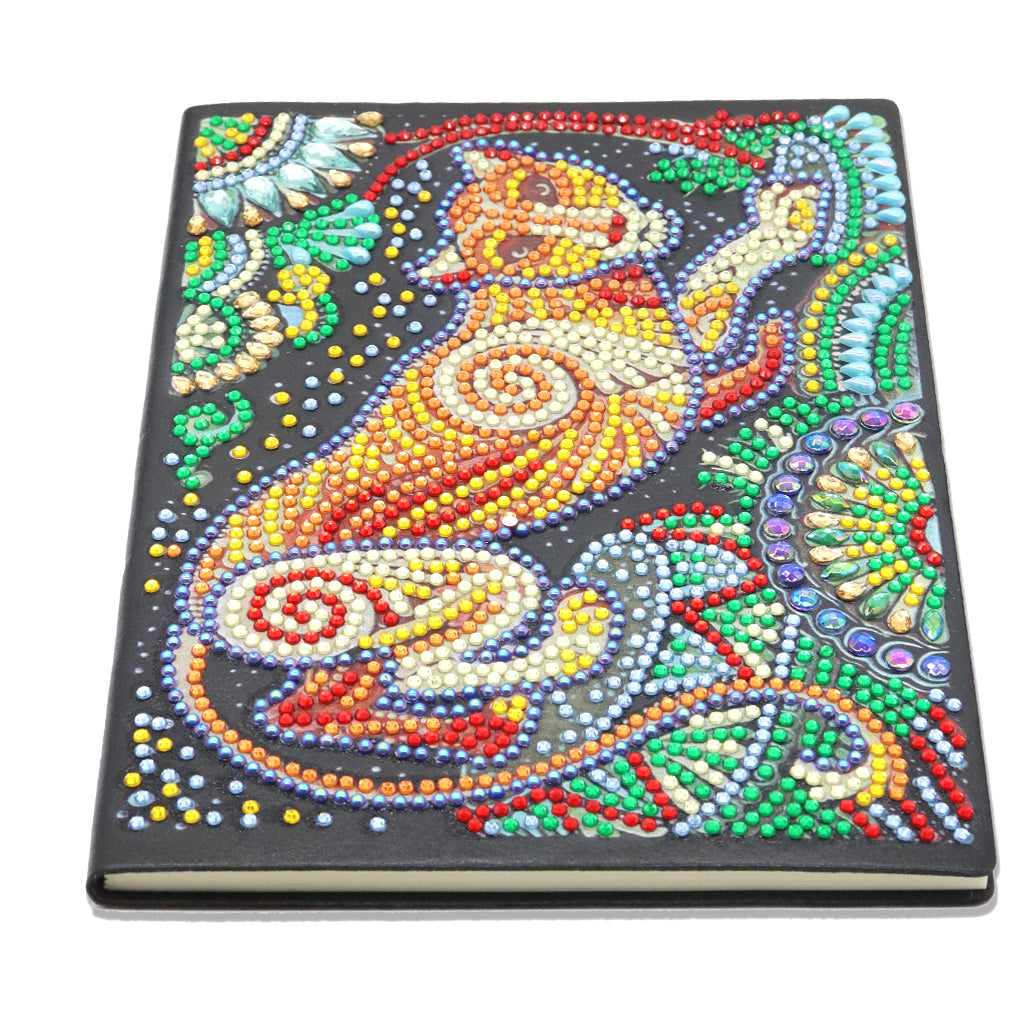 A5 5D Notebook DIY Part Special Shape Rhinestone Diary Book | Leopard
