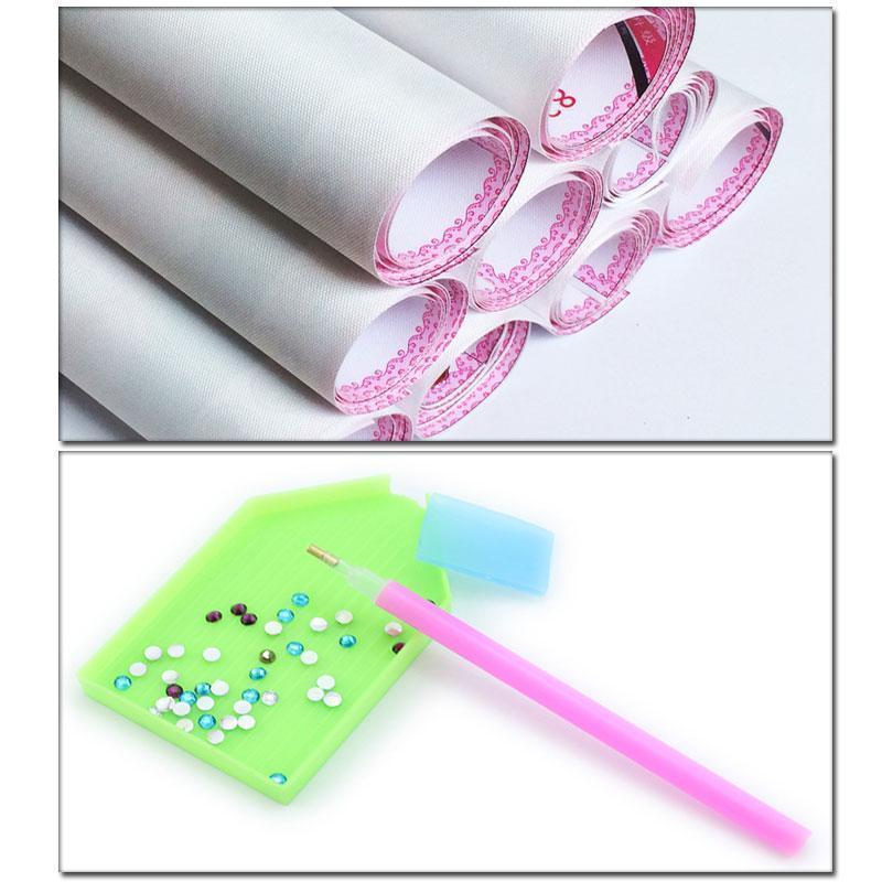 Pink girl | Full Round Diamond Painting Kits