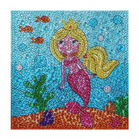 Children's Series-| Mermaid | Crystal Rhinestone Full Diamond Painted-(Frameless)