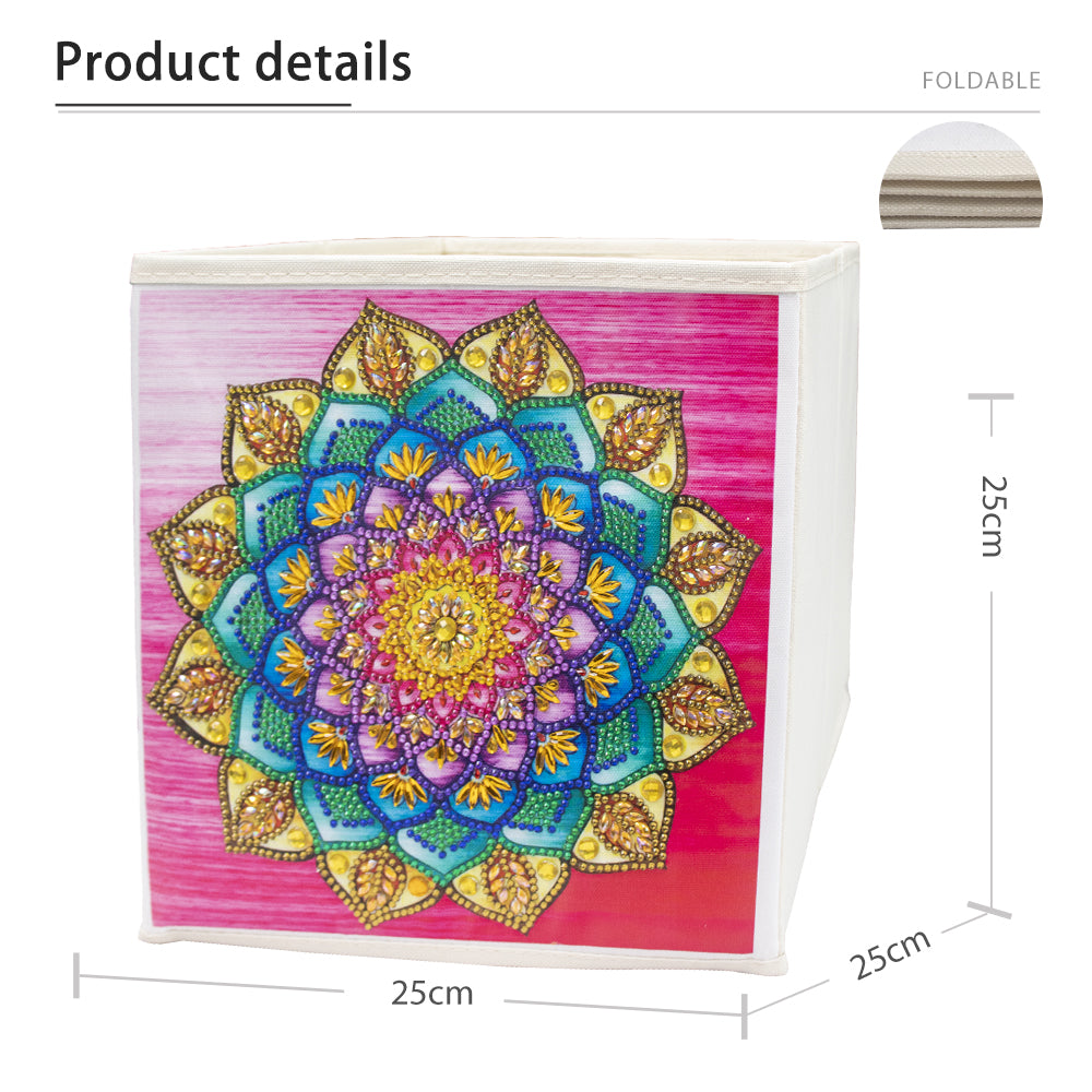 DIY Special Shaped Diamond Painting Mandala flower Cloth Home Storage Box