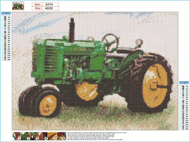 Tractor | Full Round Diamond Painting Kits