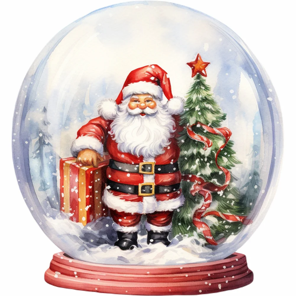 AB Diamond Painting  |  Santa Claus Crystal Ball