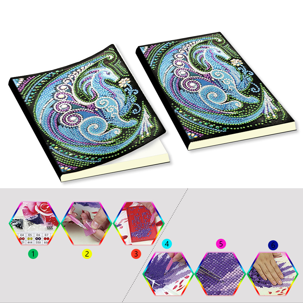 A5 5D Notebook DIY Part Special Shape Rhinestone Diary Book | Flower