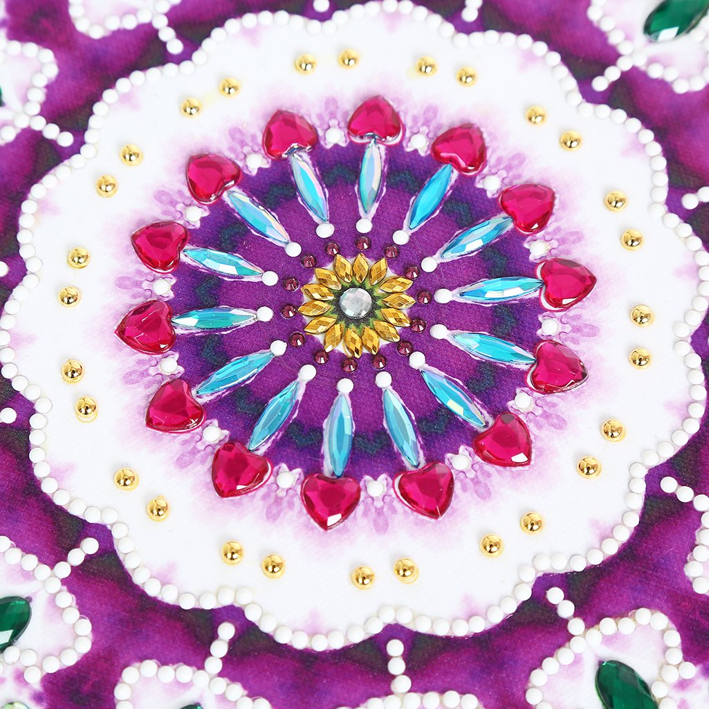 Abstrakte Kunst-Mandala-Blume | Leuchtende Diamant-Malkits
