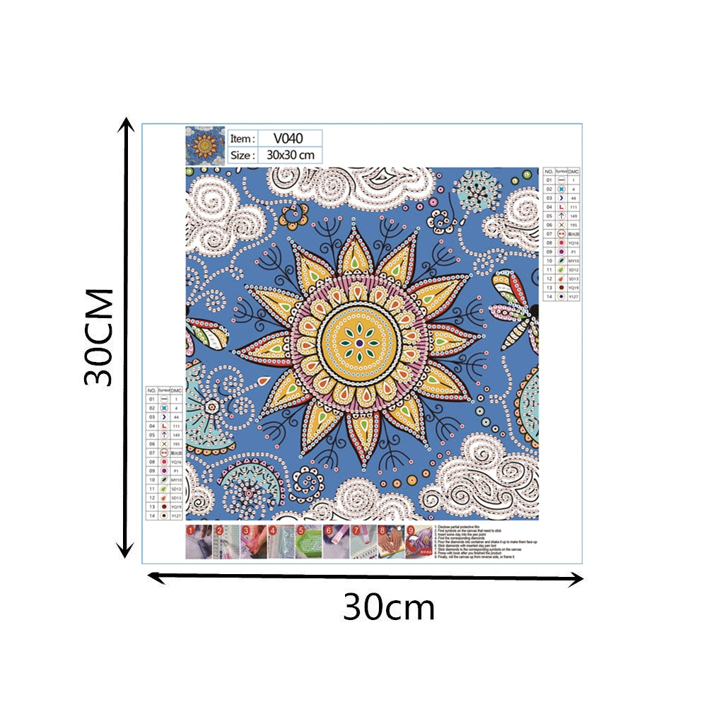 Mandala flower | Special Shaped Diamond Painting Kits