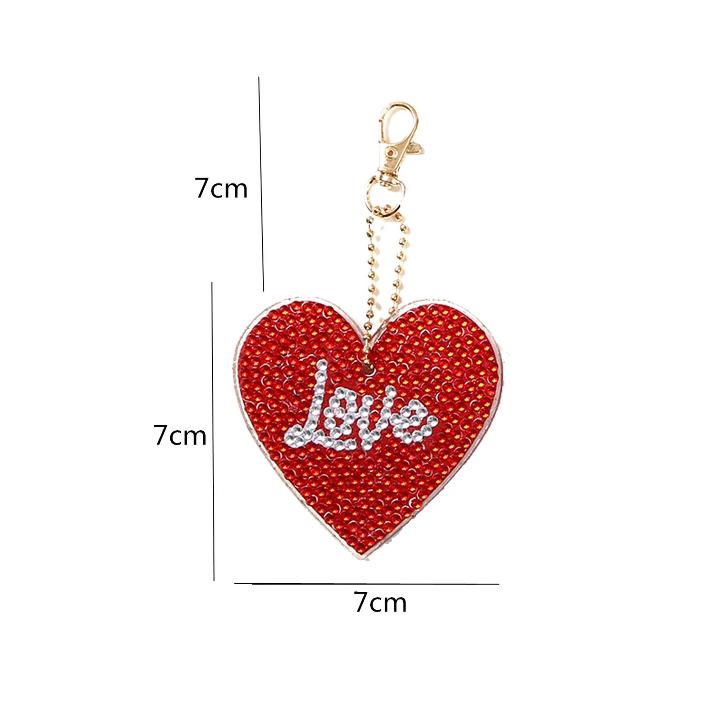 5pcs DIY Keychain | Love heart