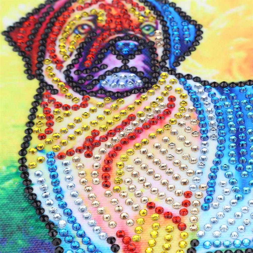Dog  | Crystal Rhinestone  | Full Round Diamond Painting Kits
