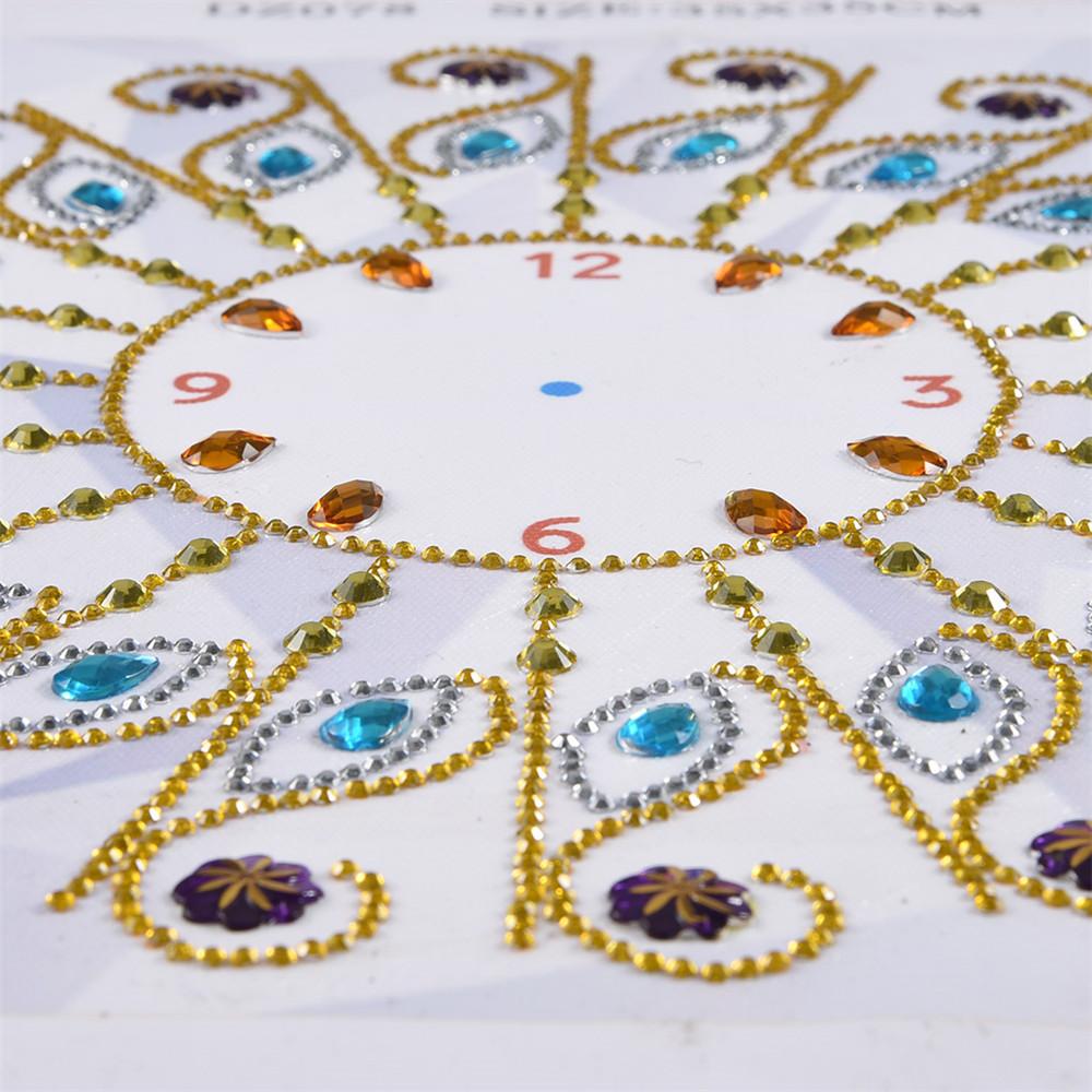 flower clock | Crystal Rhinestone  | Full Round Diamond Painting Kits