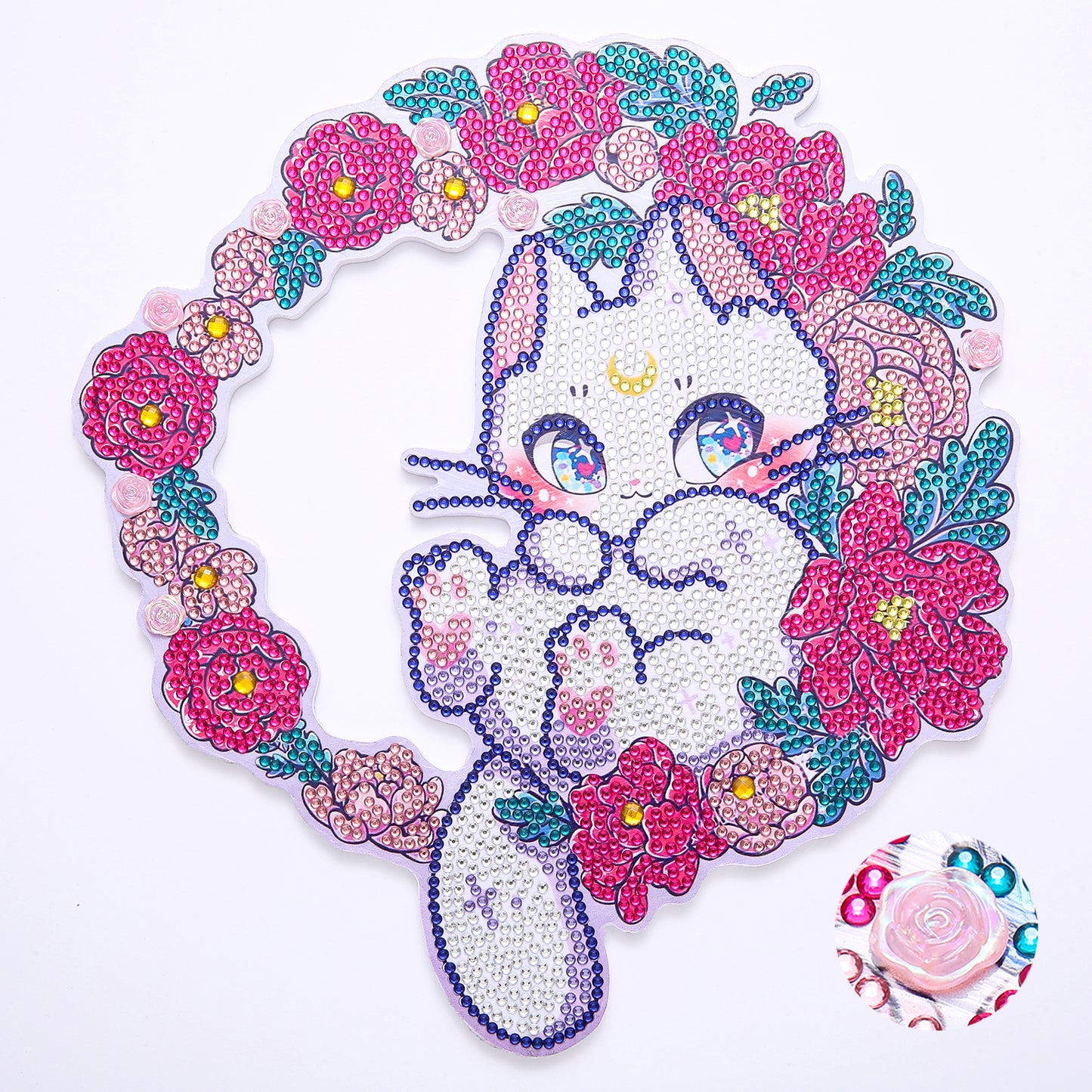 DIY Diamond Painting Wreath - Cat
