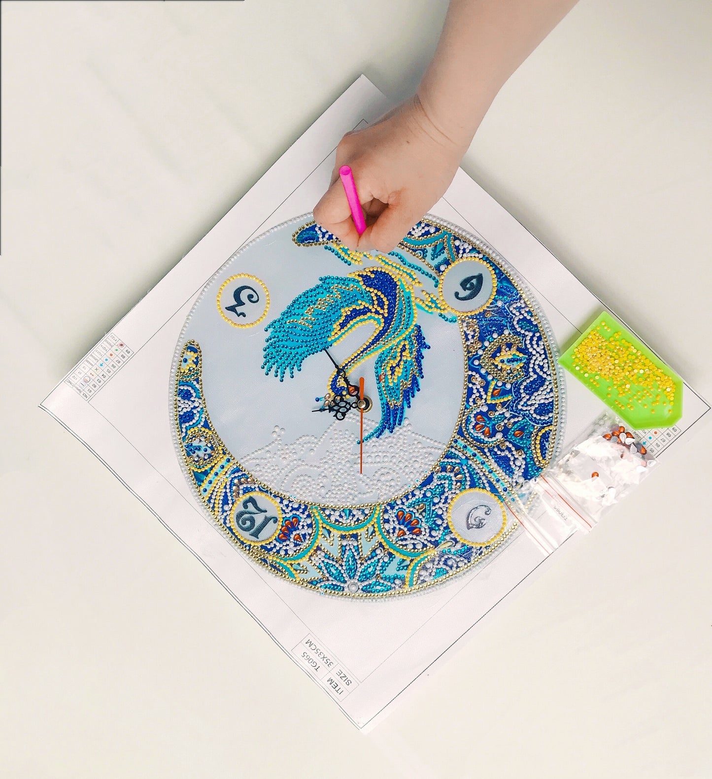 Peacock Clock | Special Shaped Diamond Painting Kits