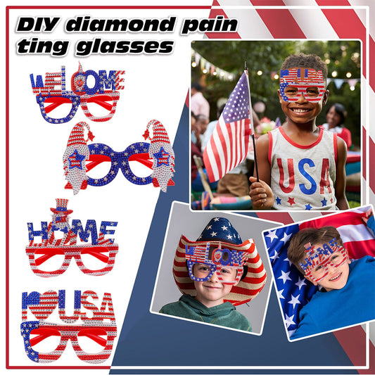 DIY Independence Day Diamond Painting Glasses