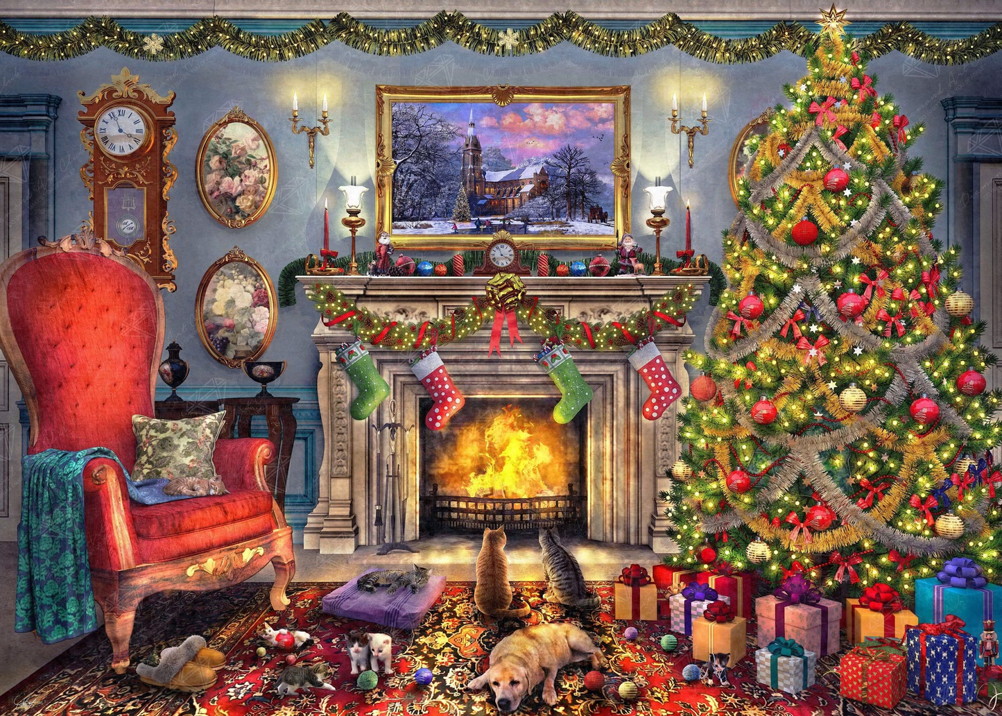 Weihnachten | Vollständige Runde/Quadratische Diamond Painting Kits | 60 x 80 cm | 100 x 110 cm