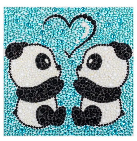 Children's Series-| Two pandas | Crystal Rhinestone Full Diamond Painted-(Frameless)