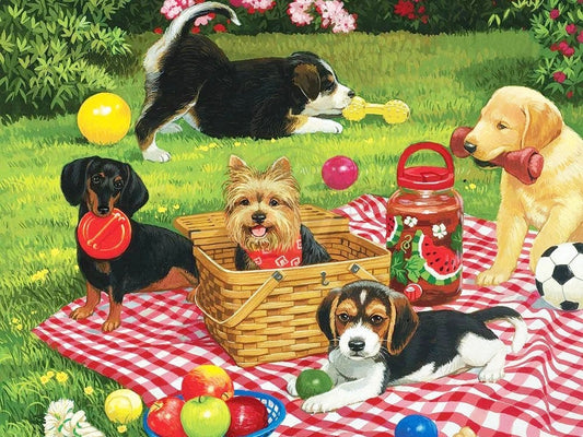 Dog party | Full Round Diamond Painting Kits (30 x 40)