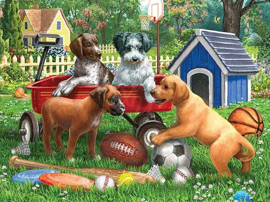 Dog party | Full Round Diamond Painting Kits (30 x 40)