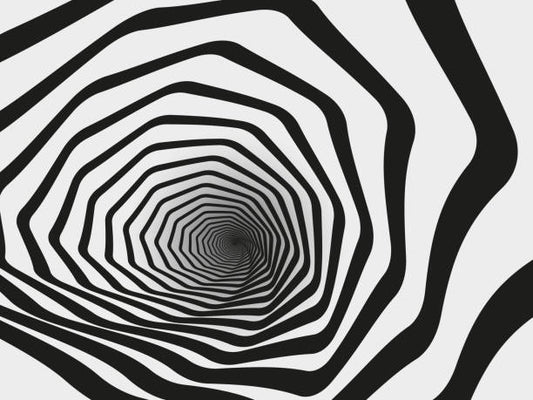 Tunnel noir et blanc | Kits complets de peinture au diamant rond (30x40)