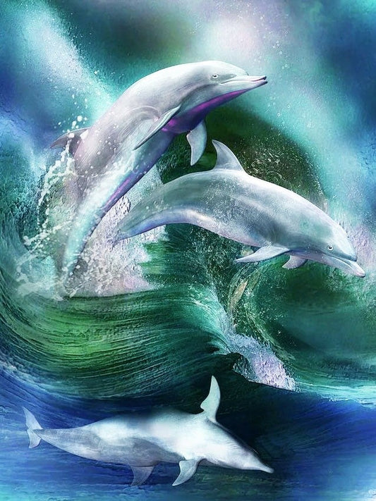 Dolphin series | Full Round Diamond Painting Kits (30 x 40)