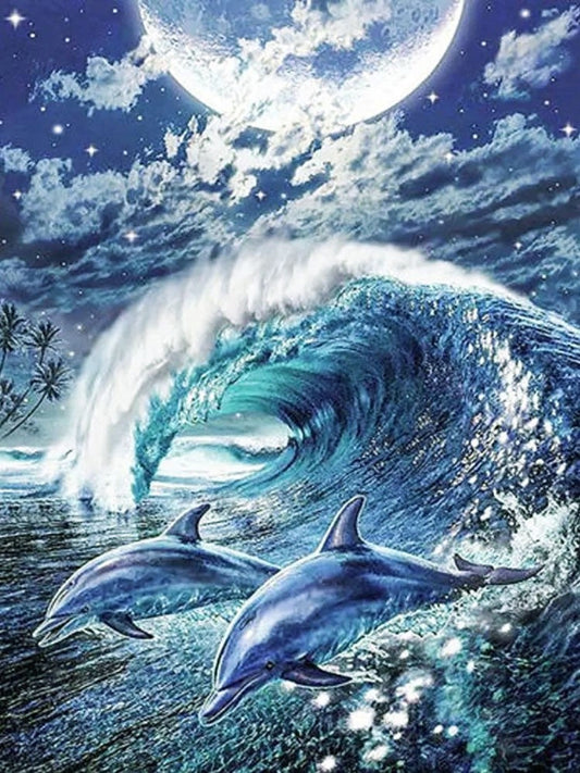 Dolphin series | Full Round Diamond Painting Kits (30 x 40)