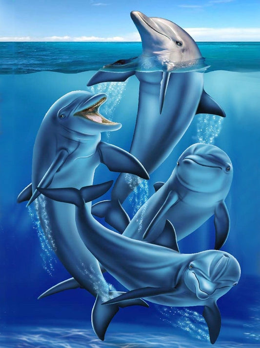 Dolphin series | Full Round Diamond Painting Kits (30 x 40)