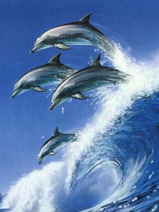 Dolphin series | Full Round Diamond Painting Kits (30 x 40)