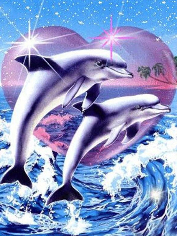 Dolphin series | Full Round Diamond Painting Kits (30 x 40)