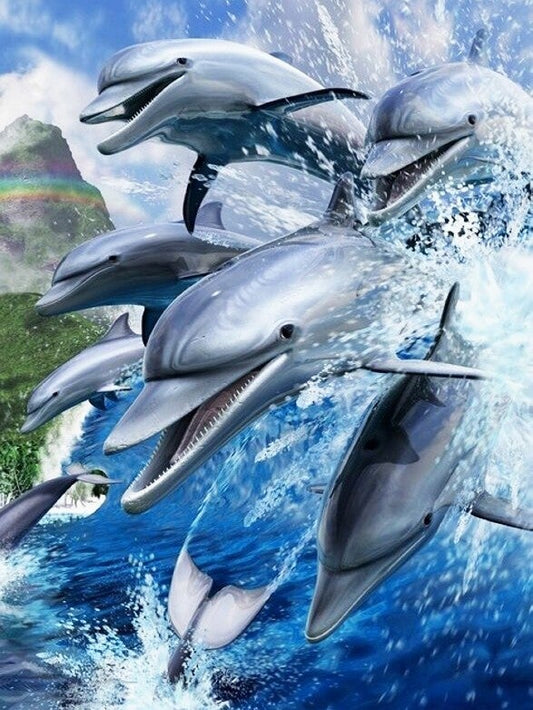 Dolphin series | Full Round Diamond Painting Kits (30 x 40)