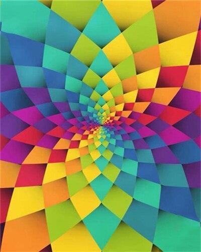 Abstract flower | Full Round Diamond Painting Kits（30x40）