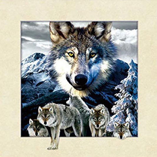 Wolf | Full Round Diamond Painting Kits（30x30）