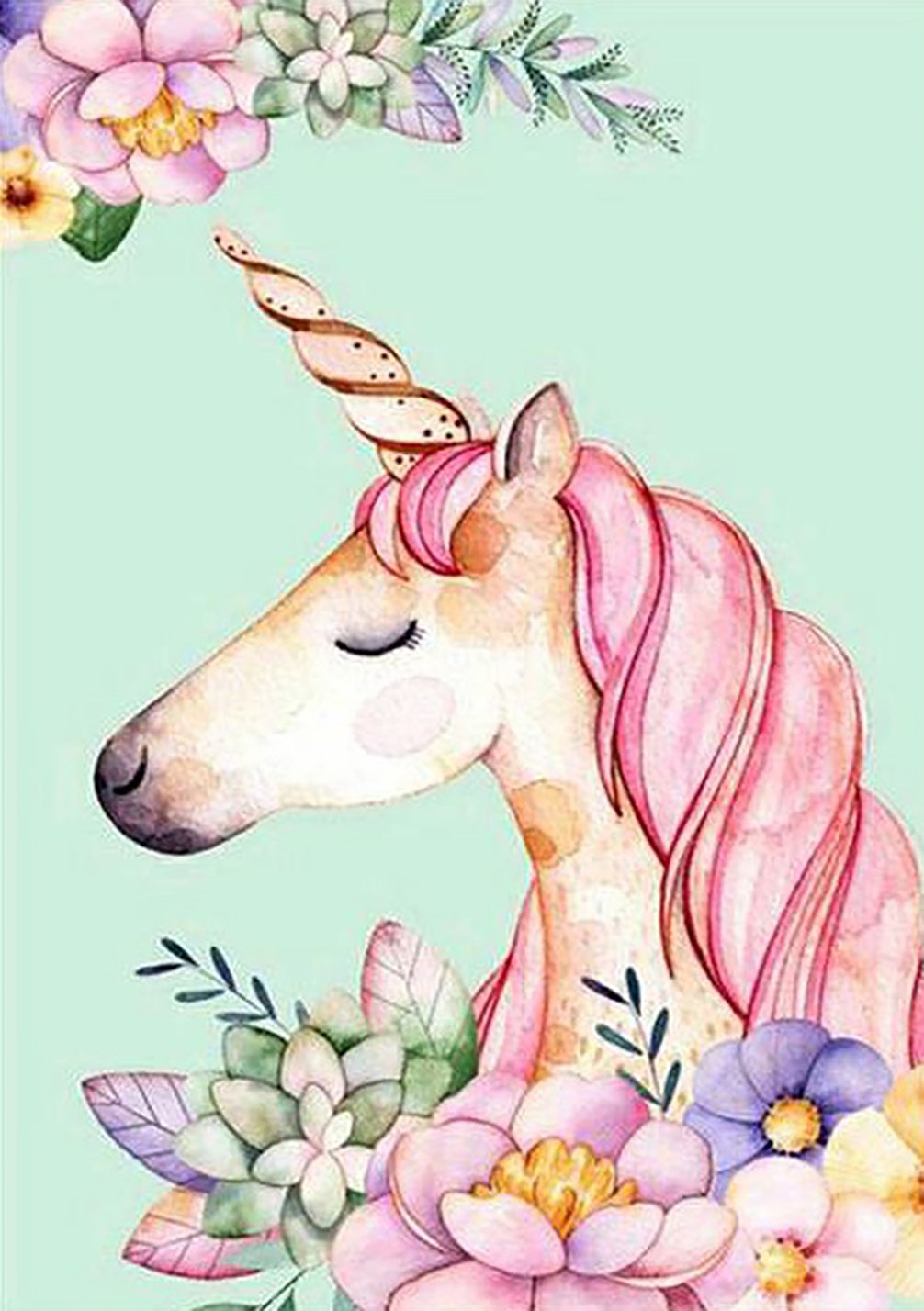 Licorne | Kits complets de peinture au diamant rond 