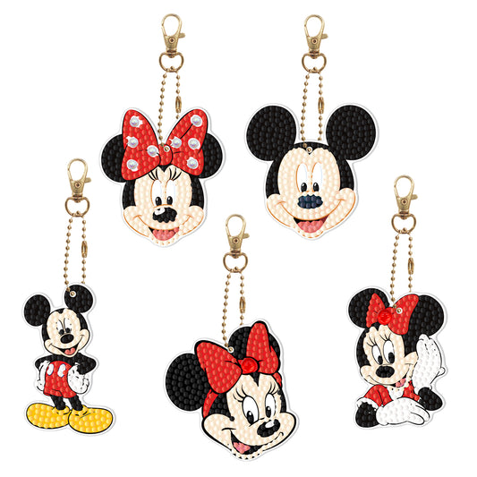 DIY keychain | Mickey Mouse | Single-sided | Five Piece Set