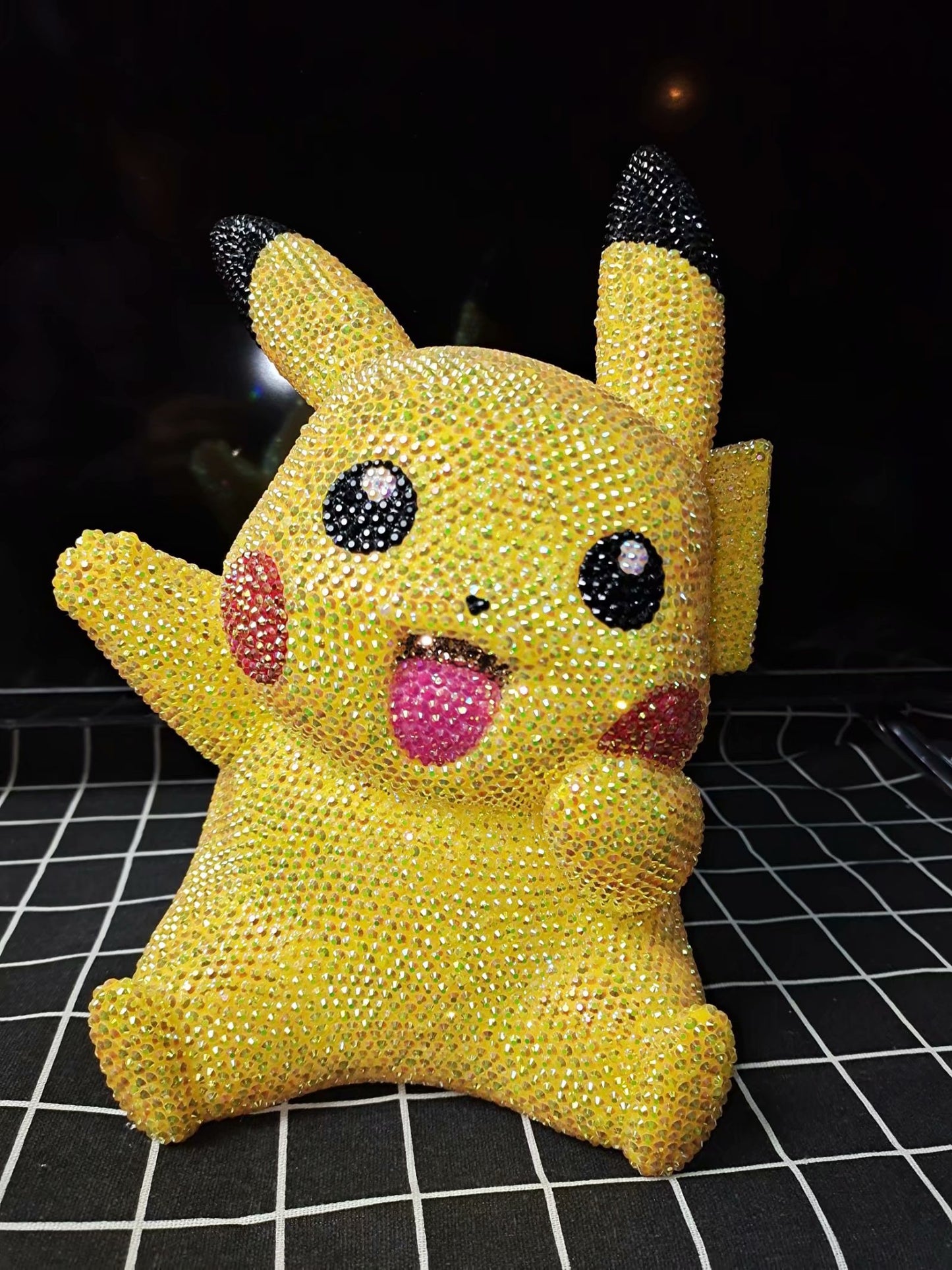 DIY Pikachu - Tirelire en cristal strass Full Diamond Painting (sans colle)