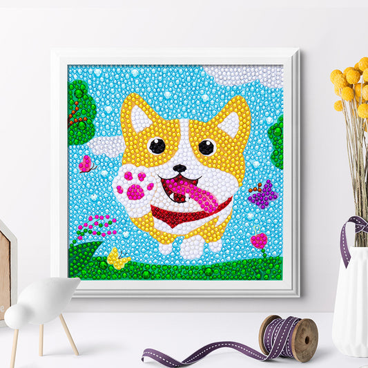 Chien | Kits de peinture diamant strass cristal pour enfants