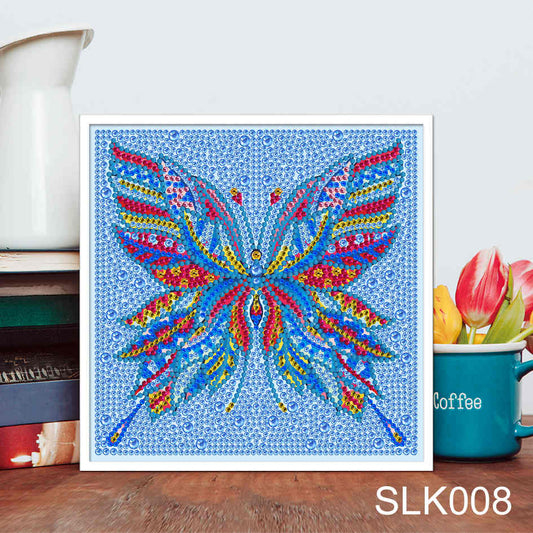 Schmetterling | Crystal Strass Diamond Painting Kits für Kinder | 18 x 18 cm