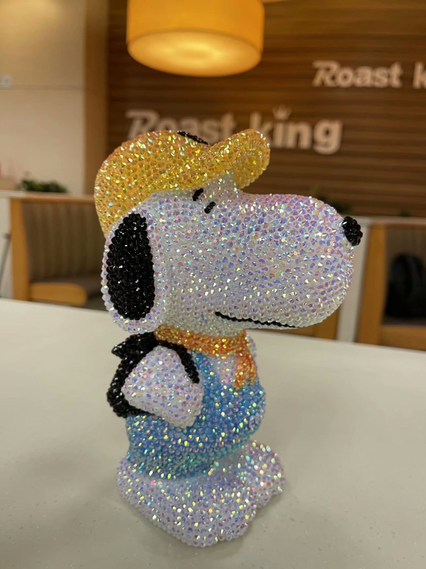 DIY Snoopy - Kristall Strass Full Diamond Malerei Sparschwein (Kein Kleber)