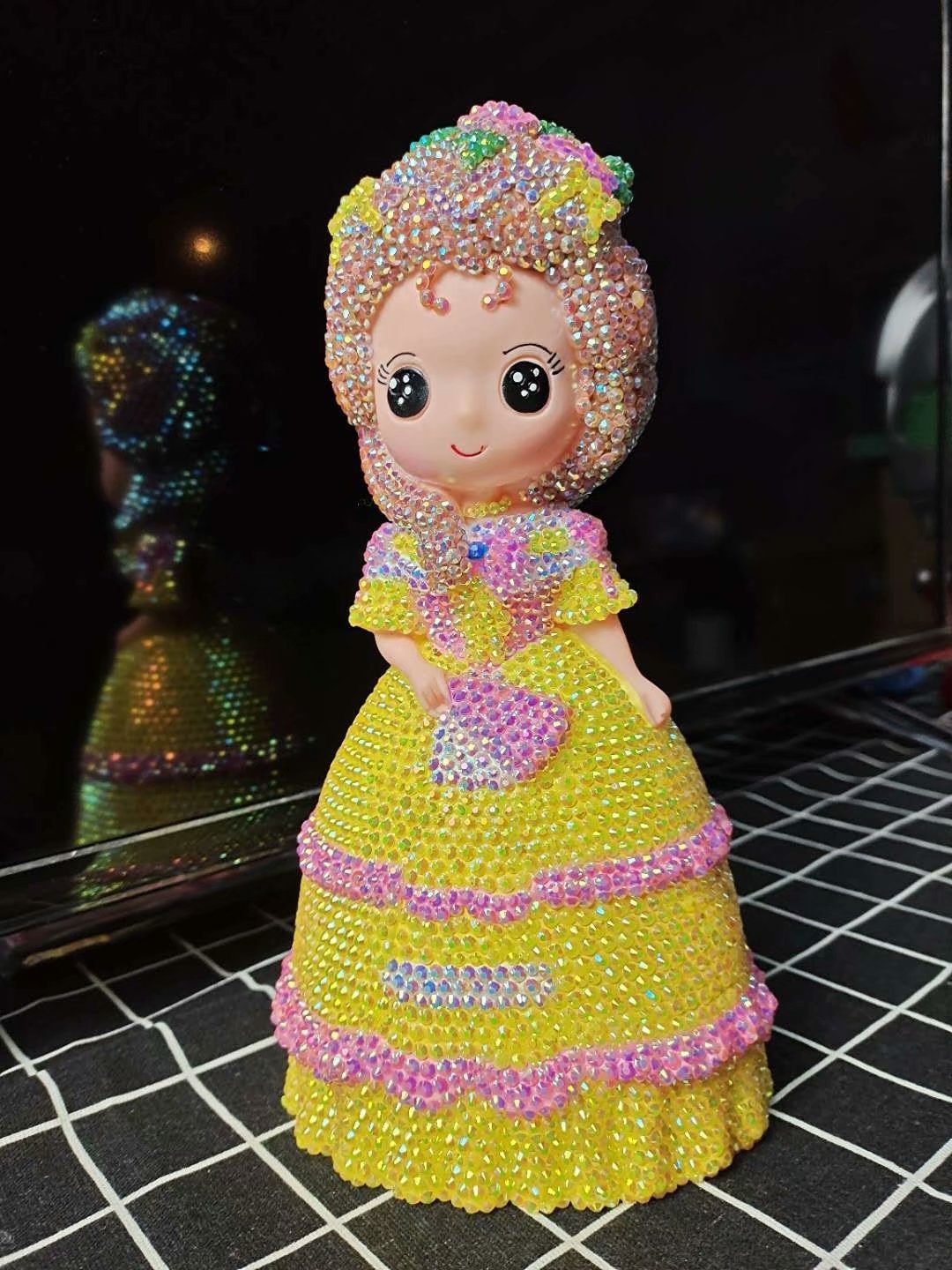 DIY Prinzessin - Kristall Strass Full Diamond Painting Sparschwein (Kein Kleber)